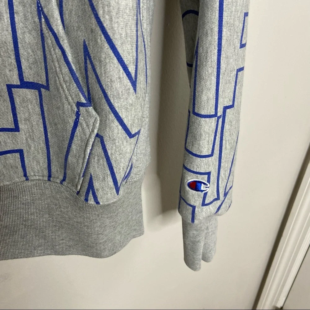 Champion Large Logo Gray Sweatshirt Large - Picture 4 of 9